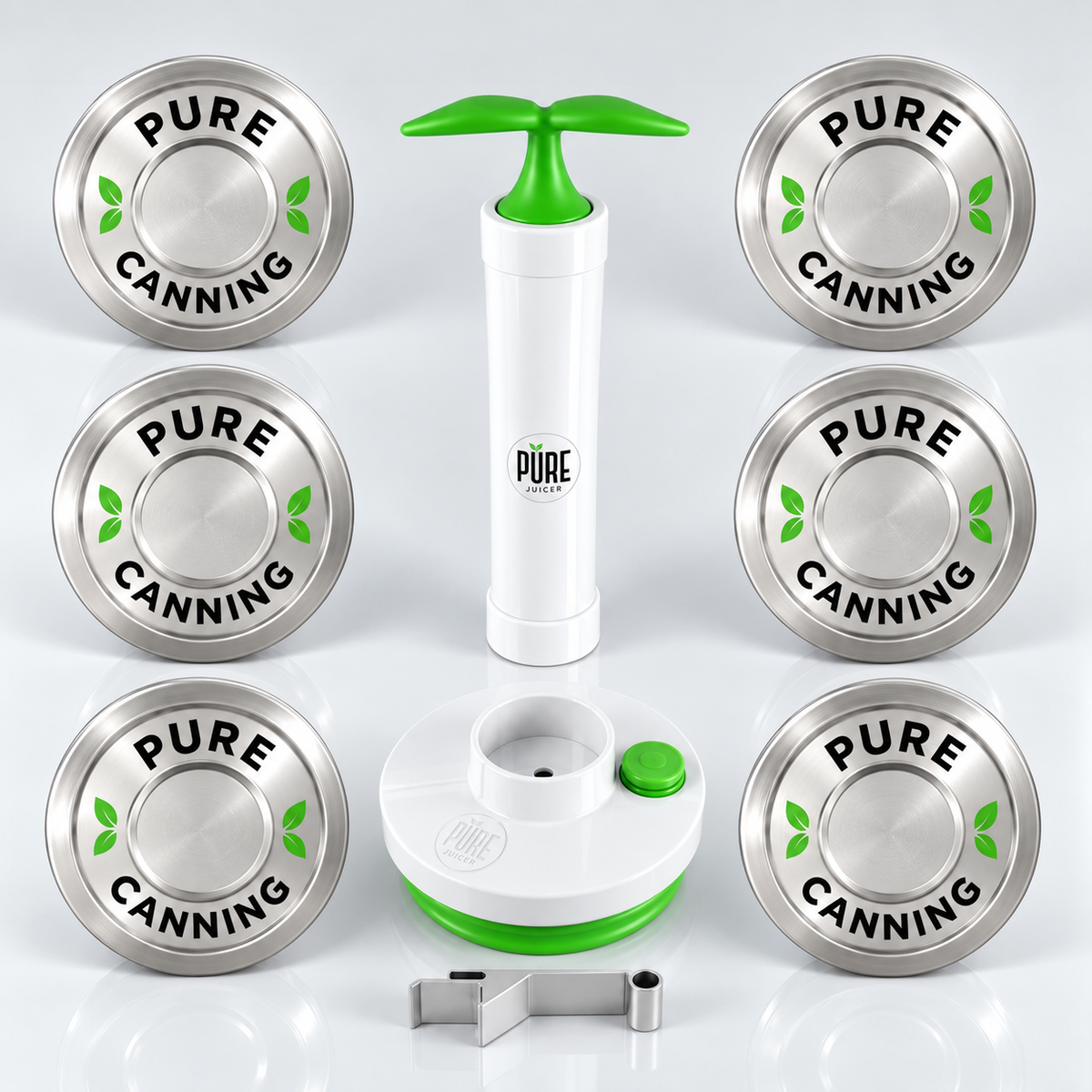 Pump, Adapter & Canning Lids 6pc - Wide